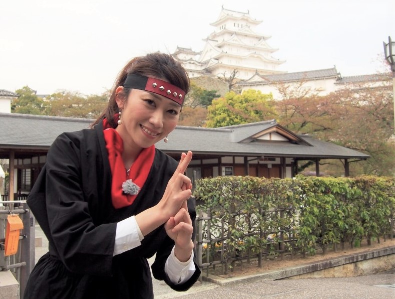 姫路城で忍者体験