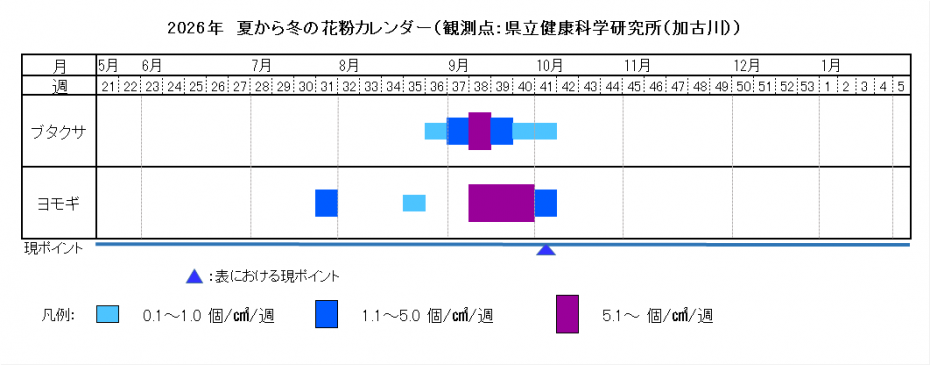2026夏から冬カレンダー