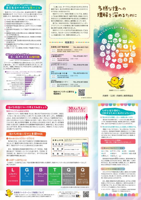 リーフレット「多様な性への理解を深めるために」