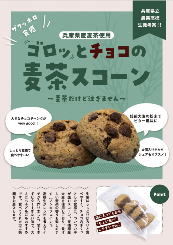 ゴロッとチョコの麦茶スコーンチラシ