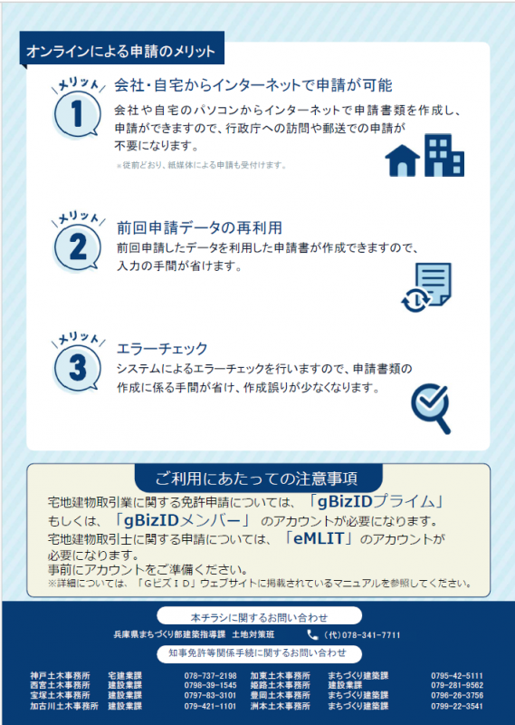 電子申請受付開始リーフレット（裏面）