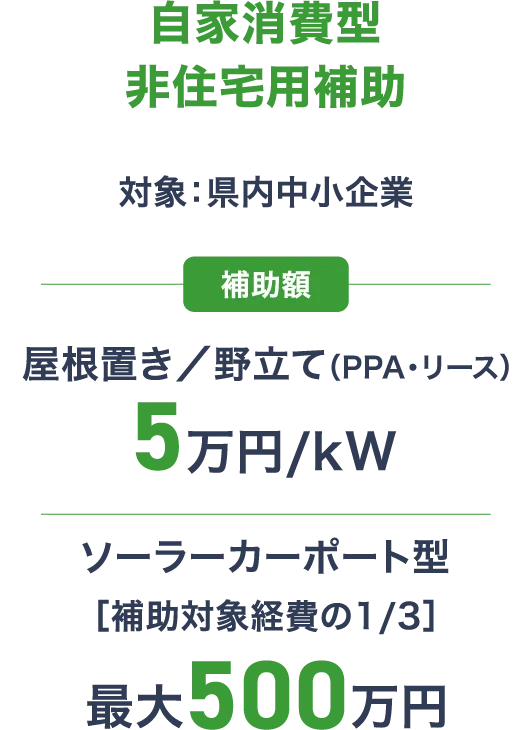 自家消費型 非住宅用補助
